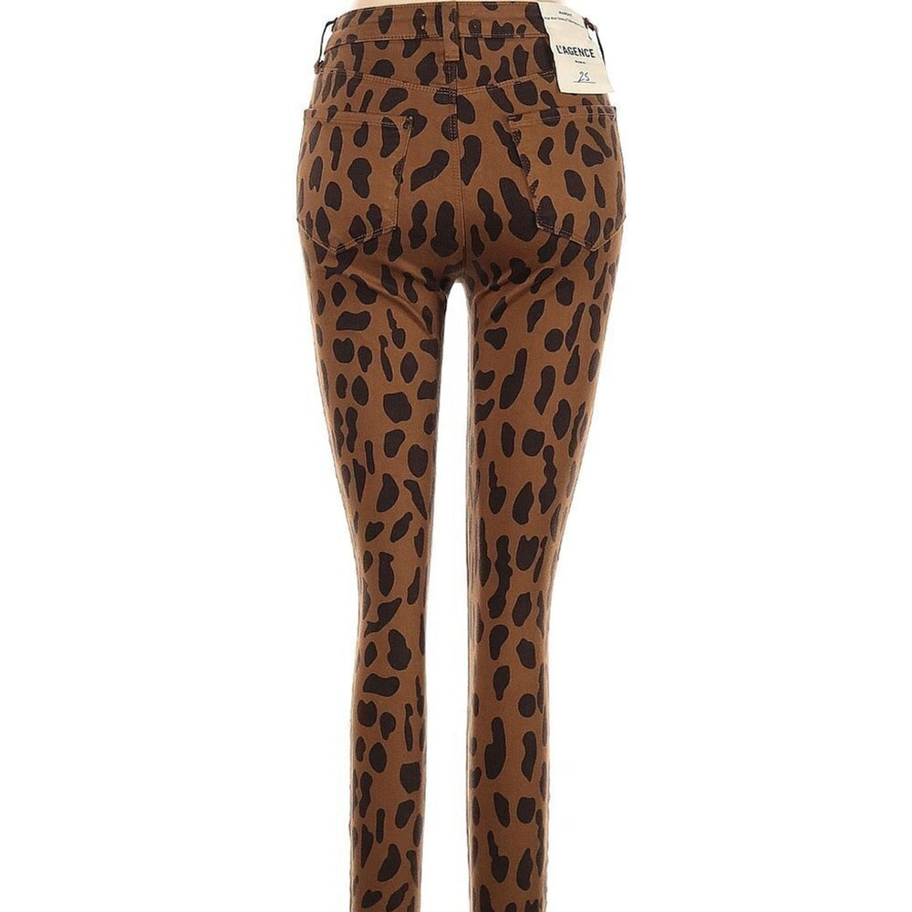 NWT L'AGENCE Margot High Rise Skinny Jeans Animal Print Size 2 (25) - Picture 4 of 6